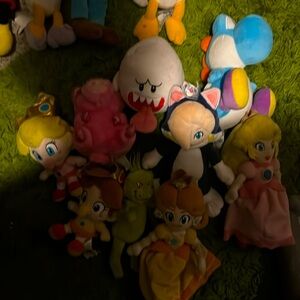 Nine super Mario brothers or Nintendo plushy